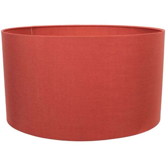 ValueLights Reni Rust Fabric Medium Ceiling Drum Lamp Shade 35cm - Size: 20 x 35 x 35cm - Orange - Wilko - image 1