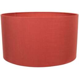 ValueLights Reni Rust Fabric Medium Ceiling Drum Lamp Shade 35cm - Size: 20 x 35 x 35cm - Orange - Wilko