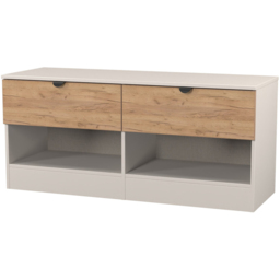 Crowndale Bora 2 Drawer 2 Shelf Gold Oak and Kashmir Storage Unit - Cream - Wilko - thumbnail 5