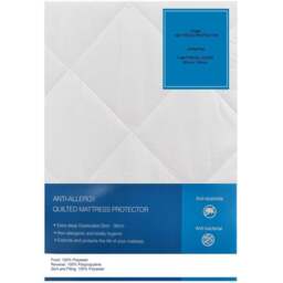 Gr8 Home Single Extra Deep Anti Allergy Quilted Mattress Protector - White - Wilko