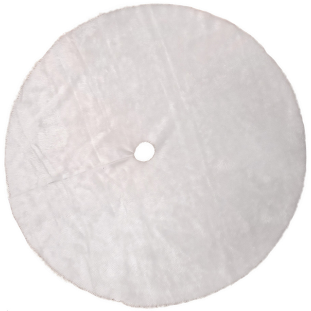 The Christmas Workshop White Short Faux Fur Tree Skirt - Wilko - image 1