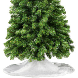 The Christmas Workshop White Short Faux Fur Tree Skirt - Wilko - thumbnail 4