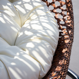 Artemis Home Sunbury Single Cream Rattan Effect Hanging Egg Pod Chair - Size: 1 Seater - Wilko - thumbnail 3