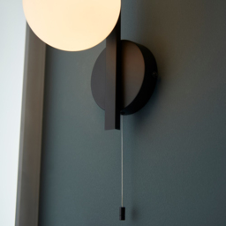 Merano Riomaggiore Matt Black Matt Opal Glass Bathroom Wall Lamp - Size: 16.7 x 12 x 23cm - Wilko - thumbnail 5