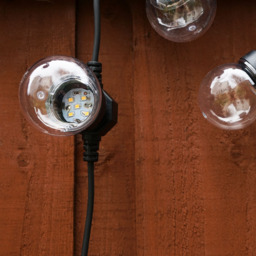 ValueLights 10 Bulb Black Festoon Warm White LED Garden String Light - Size: 11 x 570 x 16cm - Wilko - thumbnail 6