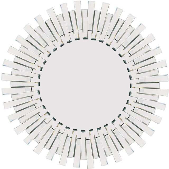 Starburst Stylised All Glass Wall Mirror 91 x 91cm - Black - MirrorOutlet - Wilko - image 1