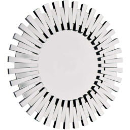 Starburst Stylised All Glass Wall Mirror 91 x 91cm - Black - MirrorOutlet - Wilko - thumbnail 4