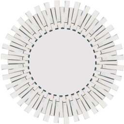 Starburst Stylised All Glass Wall Mirror 91 x 91cm - Black - MirrorOutlet - Wilko - thumbnail 1