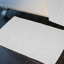Allure Bath Fashions Country House White Floral Jacquard Bath Mat 50 x 80cm - Wilko - thumbnail 3