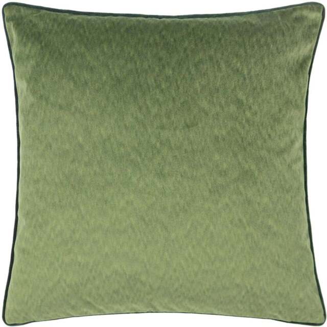 Paoletti Torto Moss and Emerald Square Velvet Touch Piped Cushion - Size: 50 x 50 cm - Multi - Wilko - image 1