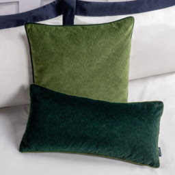 Paoletti Torto Moss and Emerald Square Velvet Touch Piped Cushion - Size: 50 x 50 cm - Multi - Wilko - thumbnail 5