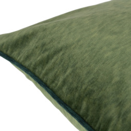 Paoletti Torto Moss and Emerald Square Velvet Touch Piped Cushion - Size: 50 x 50 cm - Multi - Wilko - thumbnail 4