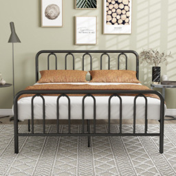 Costway King Size Black Metal Bed Frame with Headboard and Footboard - Multi - Wilko - thumbnail 4