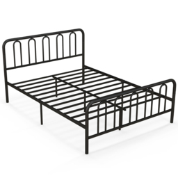 Costway King Size Black Metal Bed Frame with Headboard and Footboard - Multi - Wilko - thumbnail 3