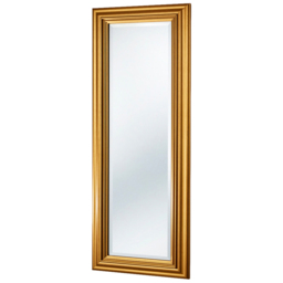 Yearn Gold Framed Contemporary Bevelled Tall Wall Mirror 136 x 59.5cm - Size: 136 x 59cm - Wilko - thumbnail 1