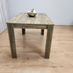 Portland 6 Seater Dining Table Rustic Oak - Brown - Wilko - thumbnail 3