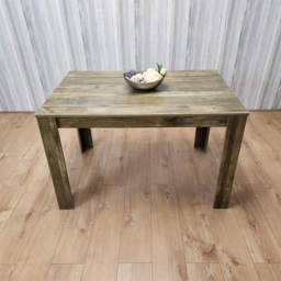 Portland 6 Seater Dining Table Rustic Oak - Brown - Wilko - thumbnail 5