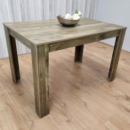 Portland 6 Seater Dining Table Rustic Oak - Brown - Wilko - thumbnail 1