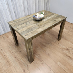Portland 6 Seater Dining Table Rustic Oak - Brown - Wilko - thumbnail 4