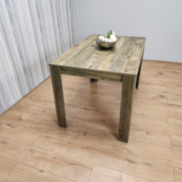 Portland 6 Seater Dining Table Rustic Oak - Brown - Wilko - thumbnail 6