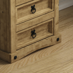 VIDA DESIGNS Corona 3 Drawer Pine Bedside Table - Brown - Wilko - thumbnail 5