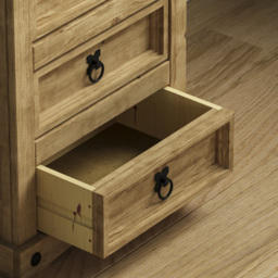 VIDA DESIGNS Corona 3 Drawer Pine Bedside Table - Brown - Wilko - thumbnail 6