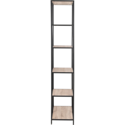Florence Seaford 5 Shelf Sonoma Oak and Black Metal Bookcase - Furniture To Go - Wilko - thumbnail 5