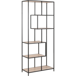 Florence Seaford 5 Shelf Sonoma Oak and Black Metal Bookcase - Furniture To Go - Wilko - thumbnail 3