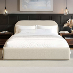 Flair Alba King Size Cream Boucle Ottoman Bed - Wilko - thumbnail 6