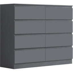 FWStyle Carlton 8 Drawer Matt Grey Chest of Drawers - Wilko - thumbnail 3