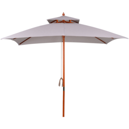 Outsunny Grey 2 Tier Square Parasol 3m - Wilko