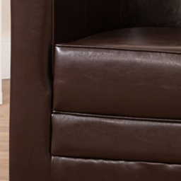 Artemis Home Aspen Brown Faux Leather Tub Chair - Size: Single - Wilko - thumbnail 3