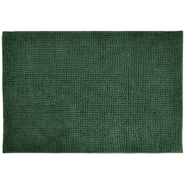 Allure Bath Fashions Dark Green Chenille Microfibre Supersoft Non-Slip Bobble Bath Mat 50 x 80cm - Wilko - image 1
