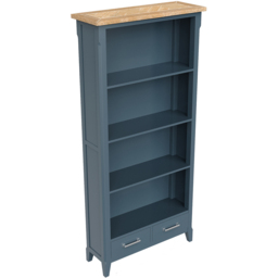Baumhaus Signature 2 Drawer 4 Shelf Blue Tall Bookcase - Wilko - thumbnail 3