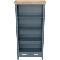 Baumhaus Signature 2 Drawer 4 Shelf Blue Tall Bookcase - Wilko - thumbnail 4