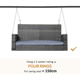 Outsunny Black Metal Swing Stand - Size: 173 x 115 x 210cm - Wilko - thumbnail 6