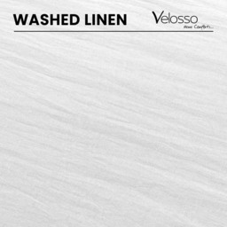Velosso Washed Linen Look Double White Duvet Set - Wilko - thumbnail 5