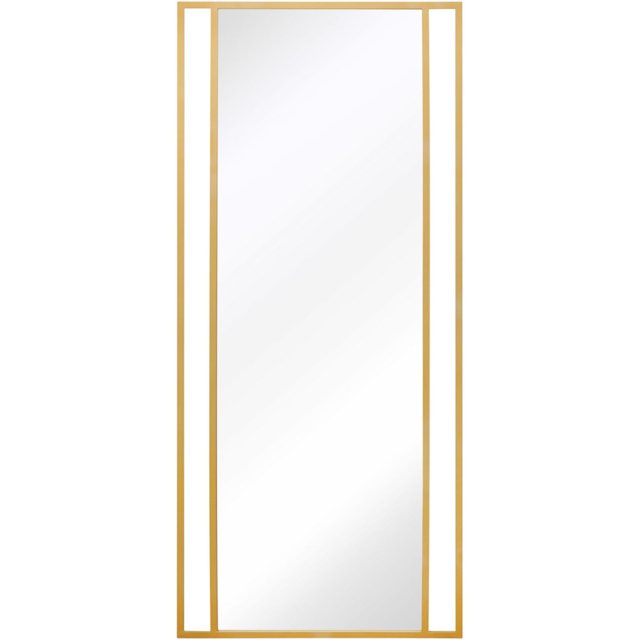 MirrorOutlet The Genestra Gold Modern Wall and Leaner Garden Mirror 180 x 80cm - Size: 180 x 80 x 3cm - Wilko - image 1