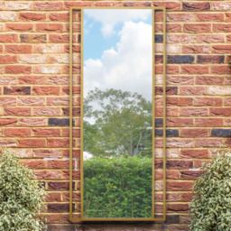 MirrorOutlet The Genestra Gold Modern Wall and Leaner Garden Mirror 180 x 80cm - Size: 180 x 80 x 3cm - Wilko - thumbnail 3