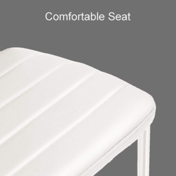 Kosy Koala 4 Seater Wood and Faux Leather Dining Set Stone Effect and White - Multi - Wilko - thumbnail 7