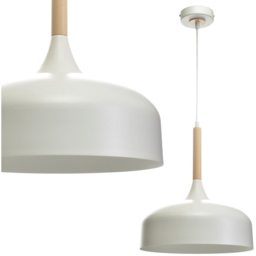 Milagro Taylor White Pendant Lamp 230V - Size: 30 x 30 x 90cm - Wilko - thumbnail 3