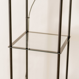 ValueLights Gobie 4 Shelf Black Metal Frame Glass LED Floor Lamp - Size: 169 x 30 x 30cm - Wilko - thumbnail 6