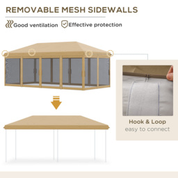 Outsunny 6 x 3m Beige Pop Up Gazebo with Mesh Walls - Size: 118 x 36 x 24.5cm - Cream - Wilko - thumbnail 7