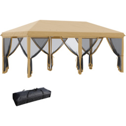 Outsunny 6 x 3m Beige Pop Up Gazebo with Mesh Walls - Size: 118 x 36 x 24.5cm - Cream - Wilko - thumbnail 3