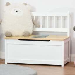Tommy Toys White Wooden Storage Bench - Wilko - thumbnail 1