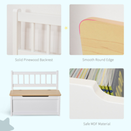 Tommy Toys White Wooden Storage Bench - Wilko - thumbnail 6