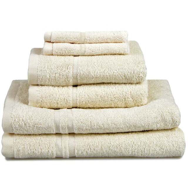 Allure Bath Fashions Hotel Essentials Supersoft Cotton Cream Towel Bundle Set of 6 - Size: 70 x 120cm - Wilko - image 1