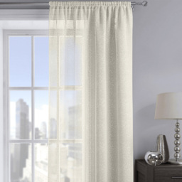Velosso Alessandria Cream Shimmer Voile Panel Curtain 137 x 122cm - Size: W 137 x D 122cm - Wilko - thumbnail 3