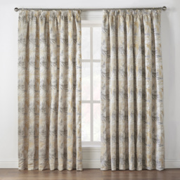 Alan Symonds Fiji Ochre Pencil Pleated Curtains 228 x 183cm - Size: W 228 x D 183cm - Wilko - thumbnail 1