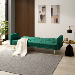 Home Detail Windsor 3 Seater Green Velvet Sofa Bed - Wilko - thumbnail 5
